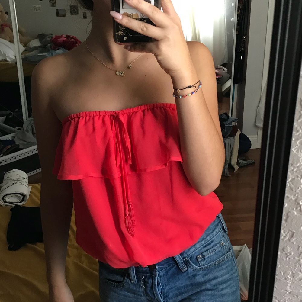 red tube top NWOT perfect condition